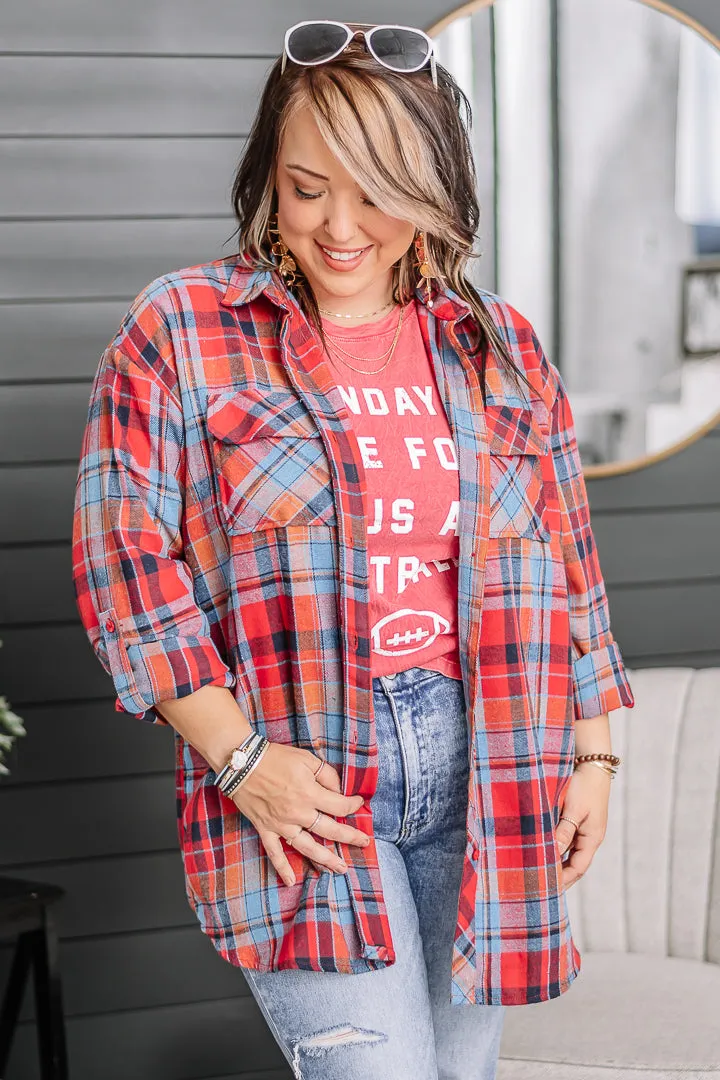 A Colorful Day Button Up Top