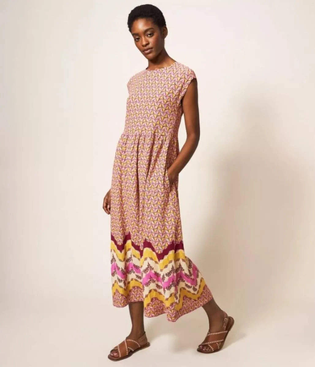 Addison Geo Print Midi Dress