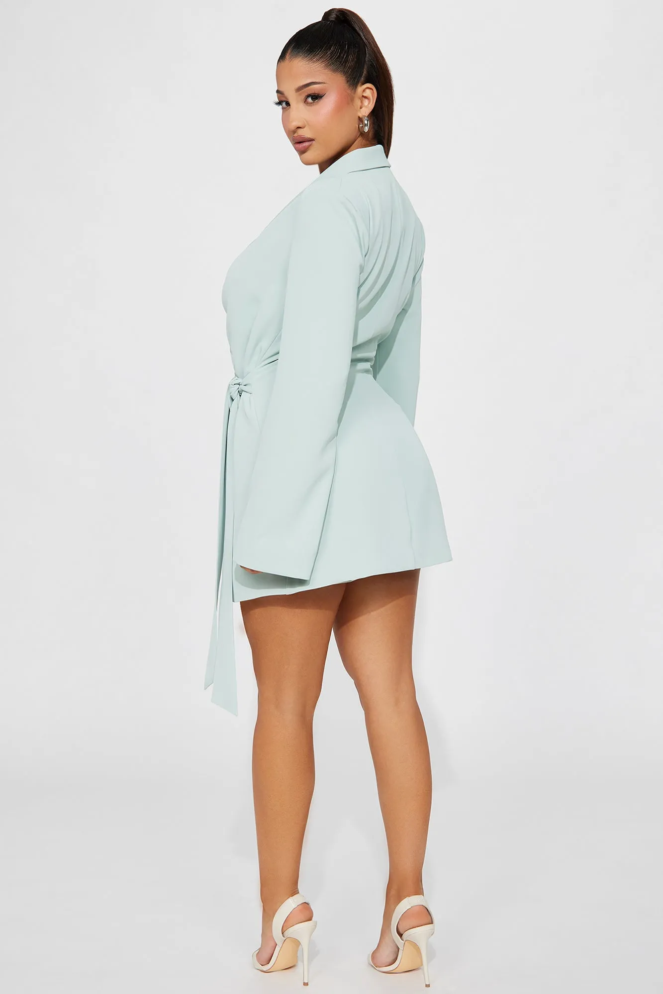 Ashley Blazer Mini Dress - Sage