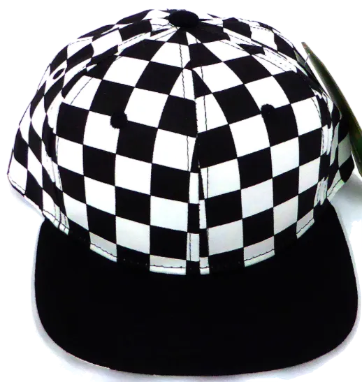 Baby and Children's SnapBack Hat in Checkers w/ Black Bill