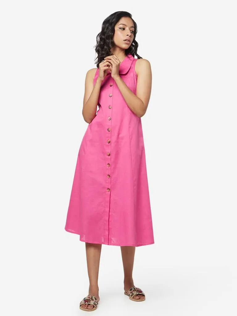 Bombay Paisley Fuchsia Shirtdress