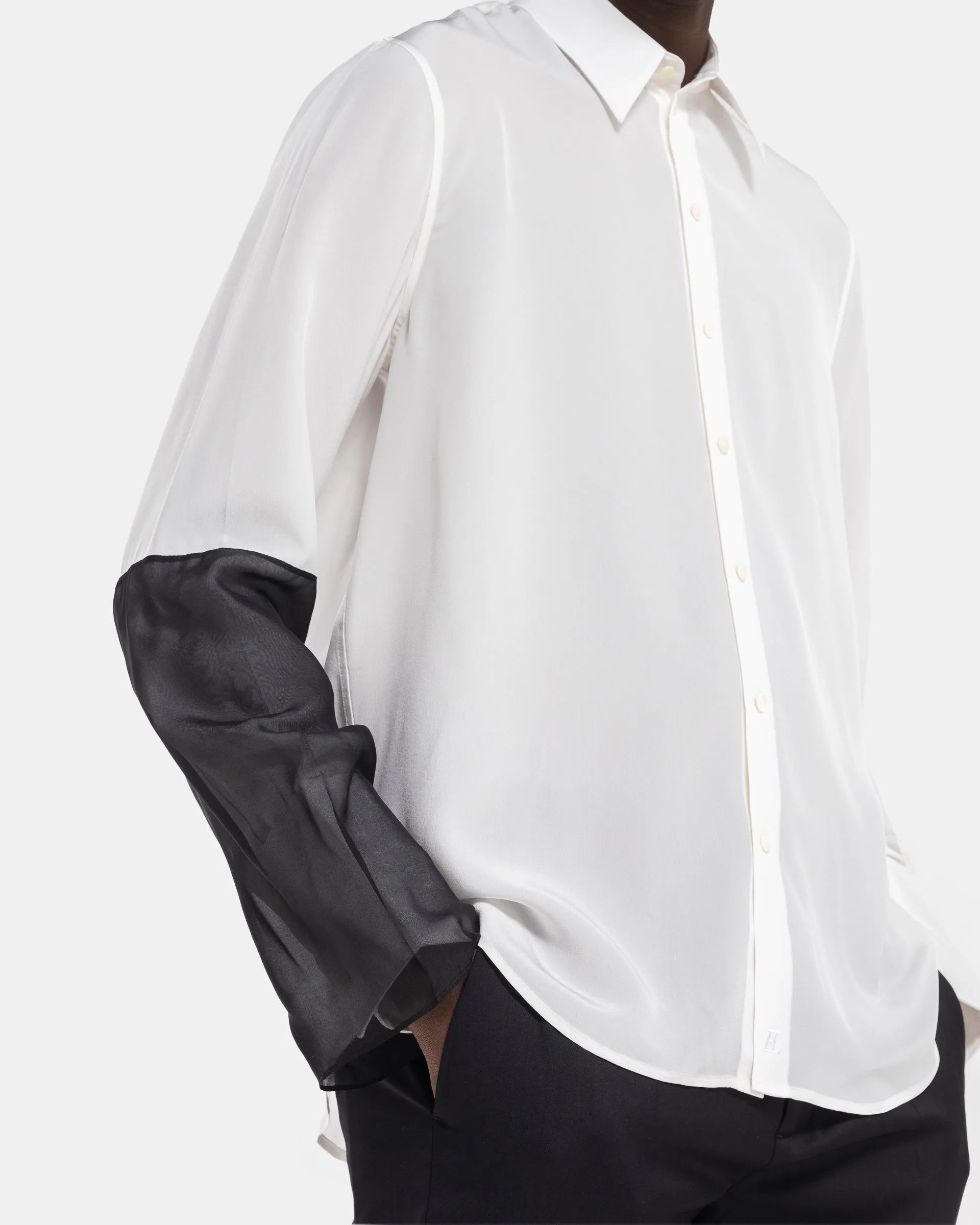 Combo Relaxed Shirt in White and Black