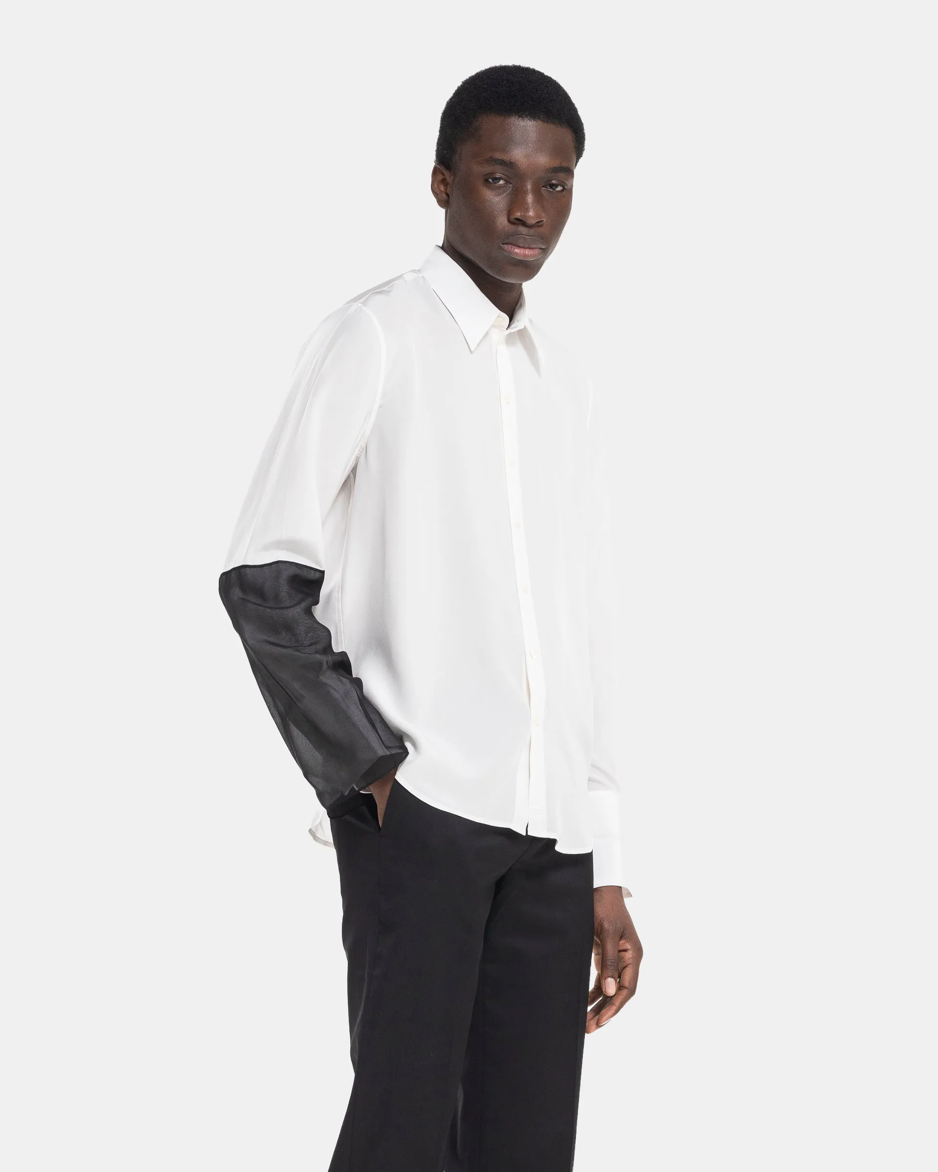 Combo Relaxed Shirt in White and Black