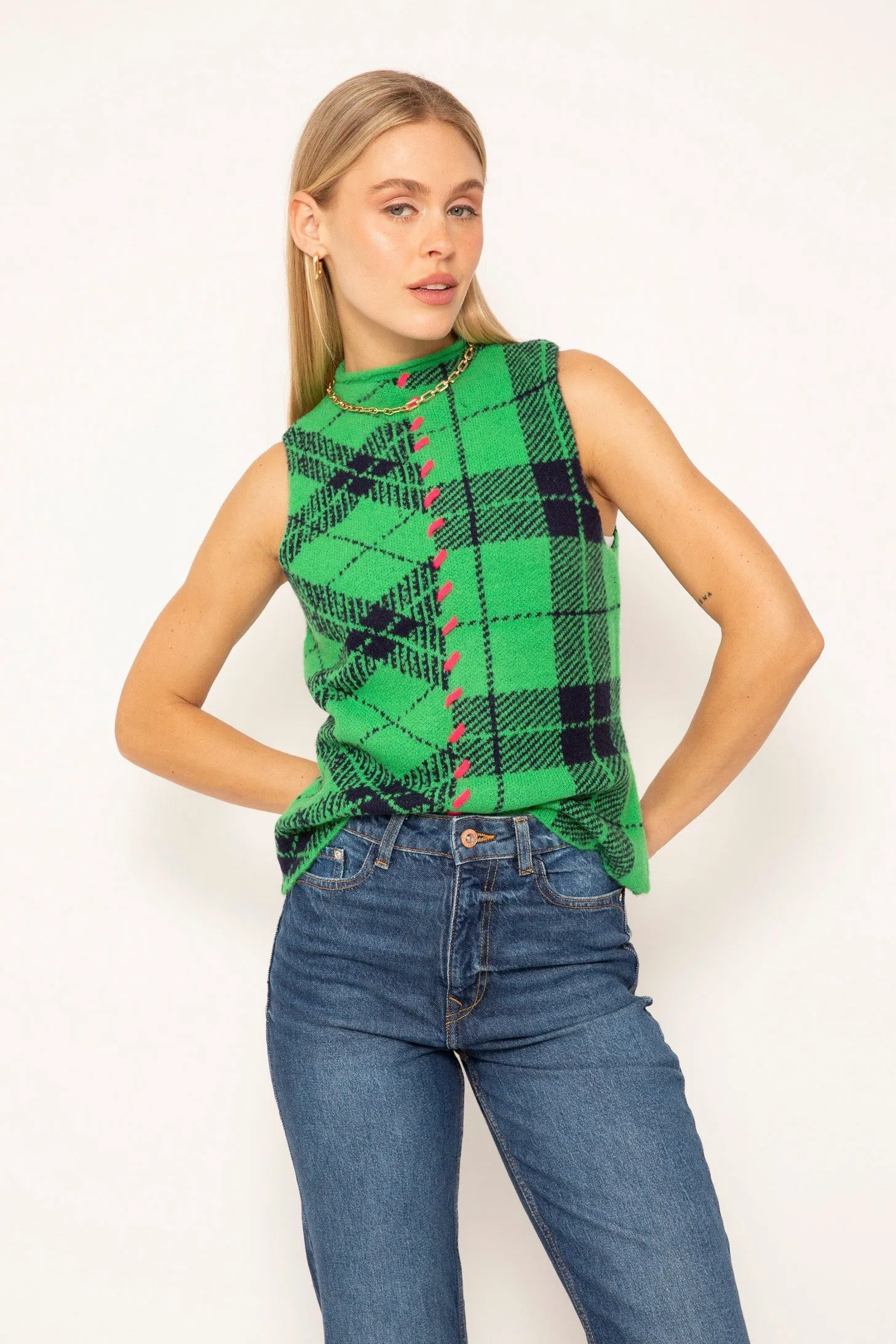 CPW Goldie Plaid Mockneck