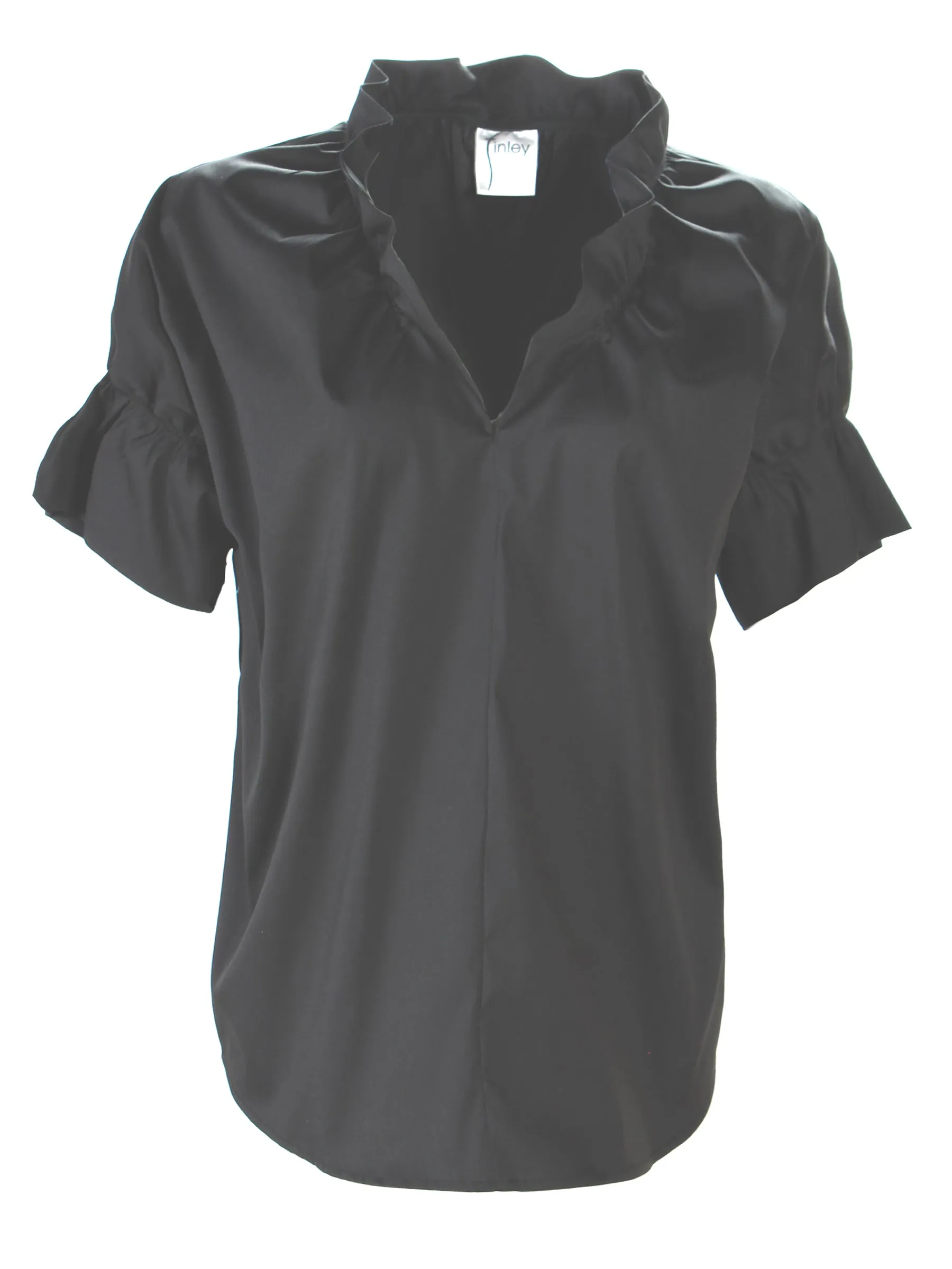 Crosby Black Poplin Shirt