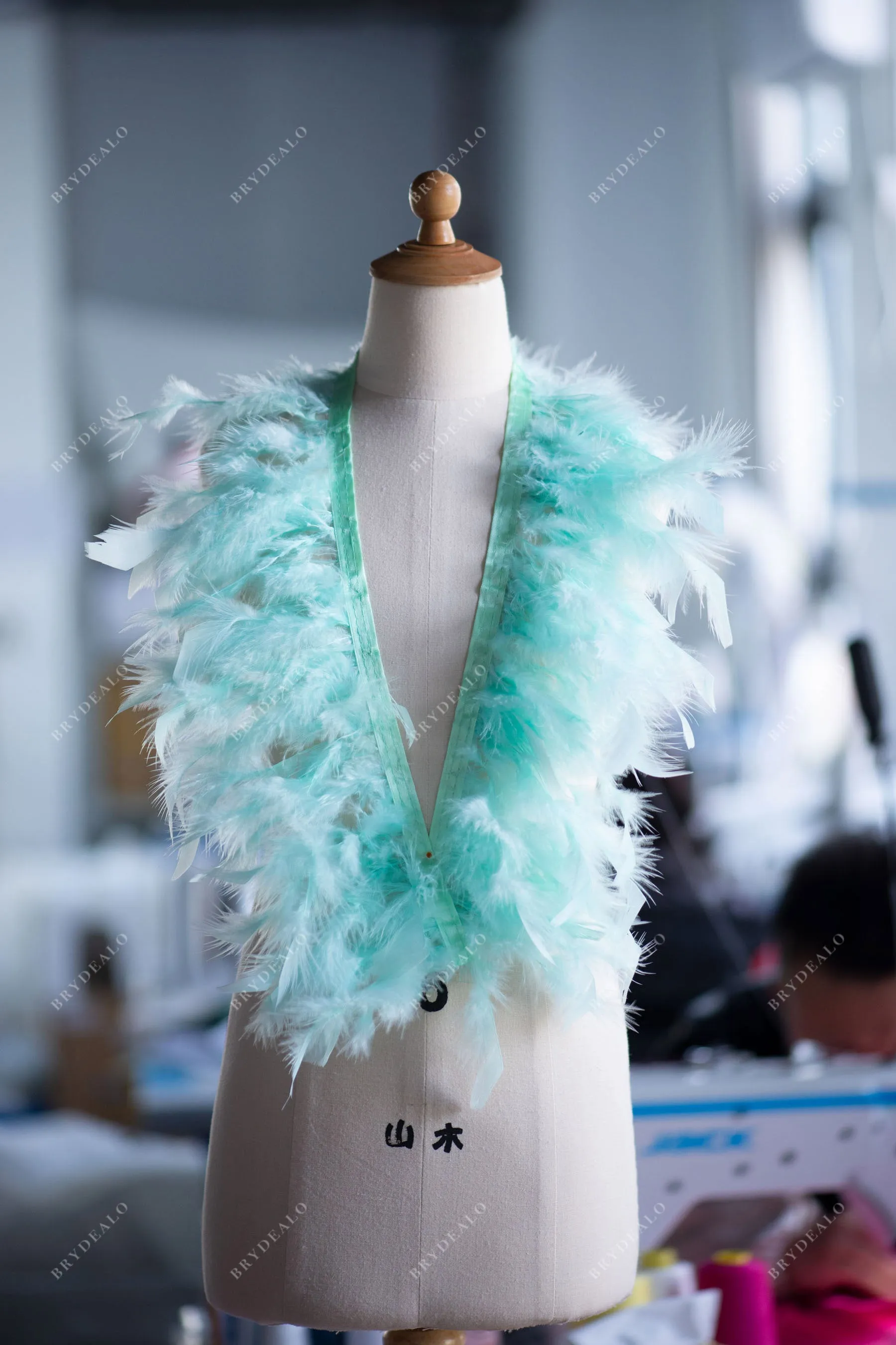 Designer Sage Green Fluffy Feather for Wholesale | 29 Colors