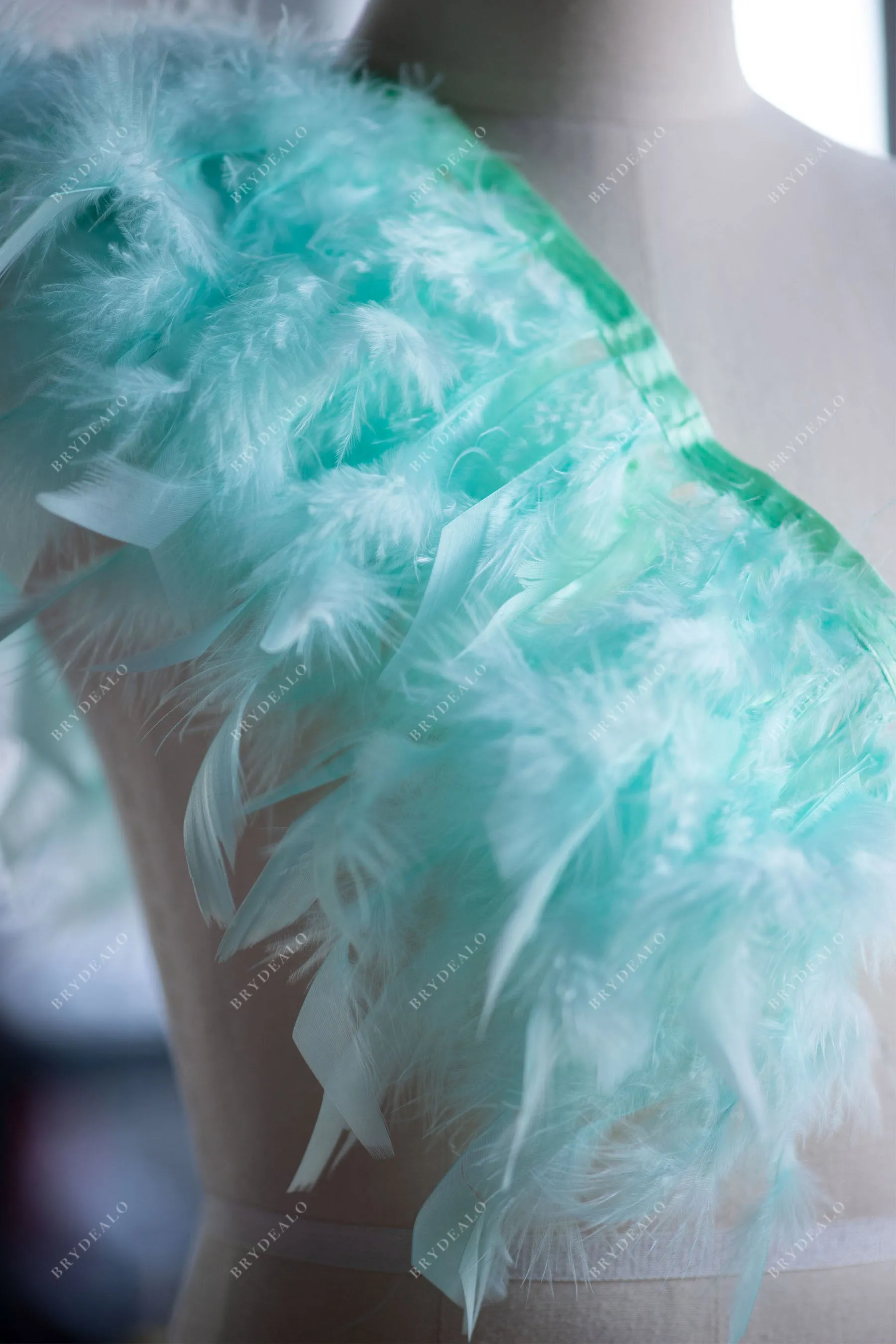 Designer Sage Green Fluffy Feather for Wholesale | 29 Colors