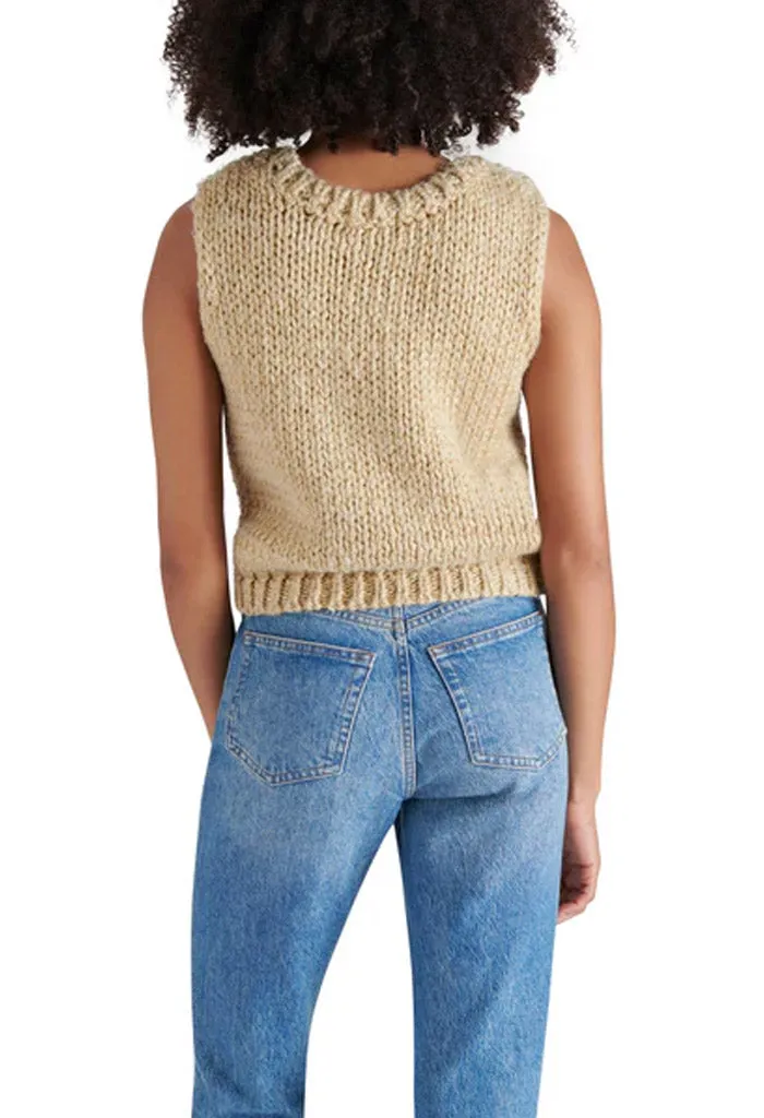 Eleny Sweater Vest-Dusty Taupe