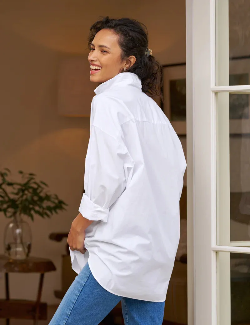 Frank & Eileen - Shirley Oversized Button Up Shirt in White (Cotton)