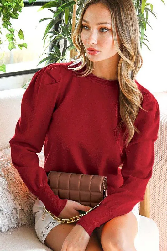 Harper Puff Long Sleeve Sweater