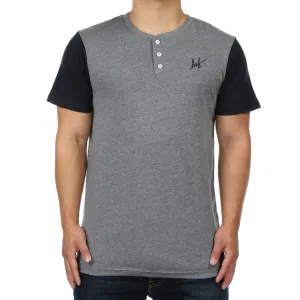 Huf Script Henley - Heather Gray/Navy