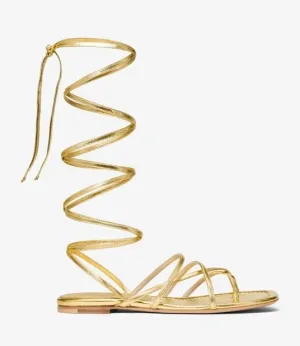 Michael Kors Jade Metallic Leather Gladiator sandals, gold