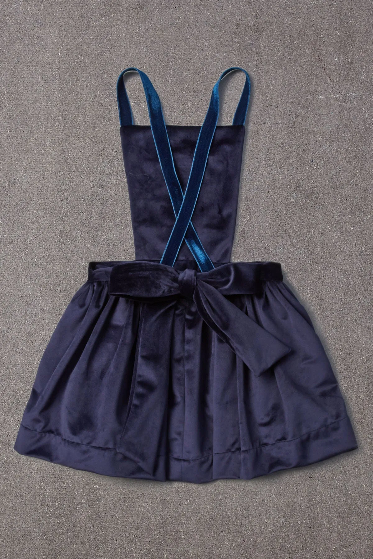 Nellystella Ella Girls Dress - Navy Velvet