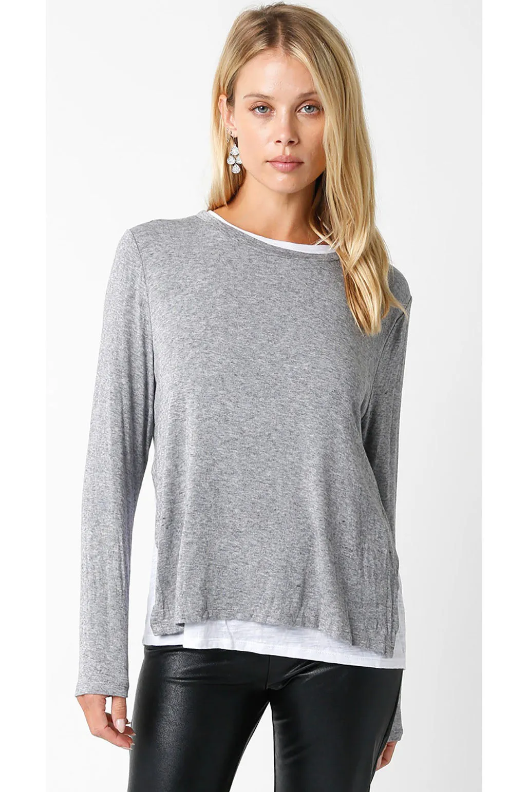 Olivaceous Double Lined Crewneck Shirt