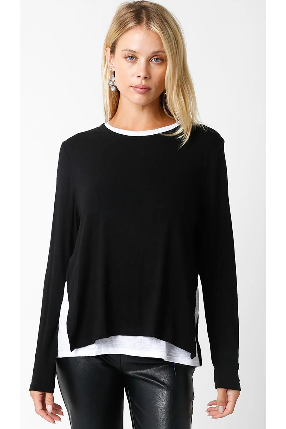 Olivaceous Double Lined Crewneck Shirt