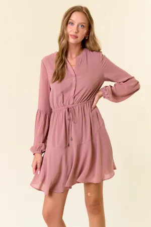 Radiant Vision Long Sleeve Ruffle Mini Dress