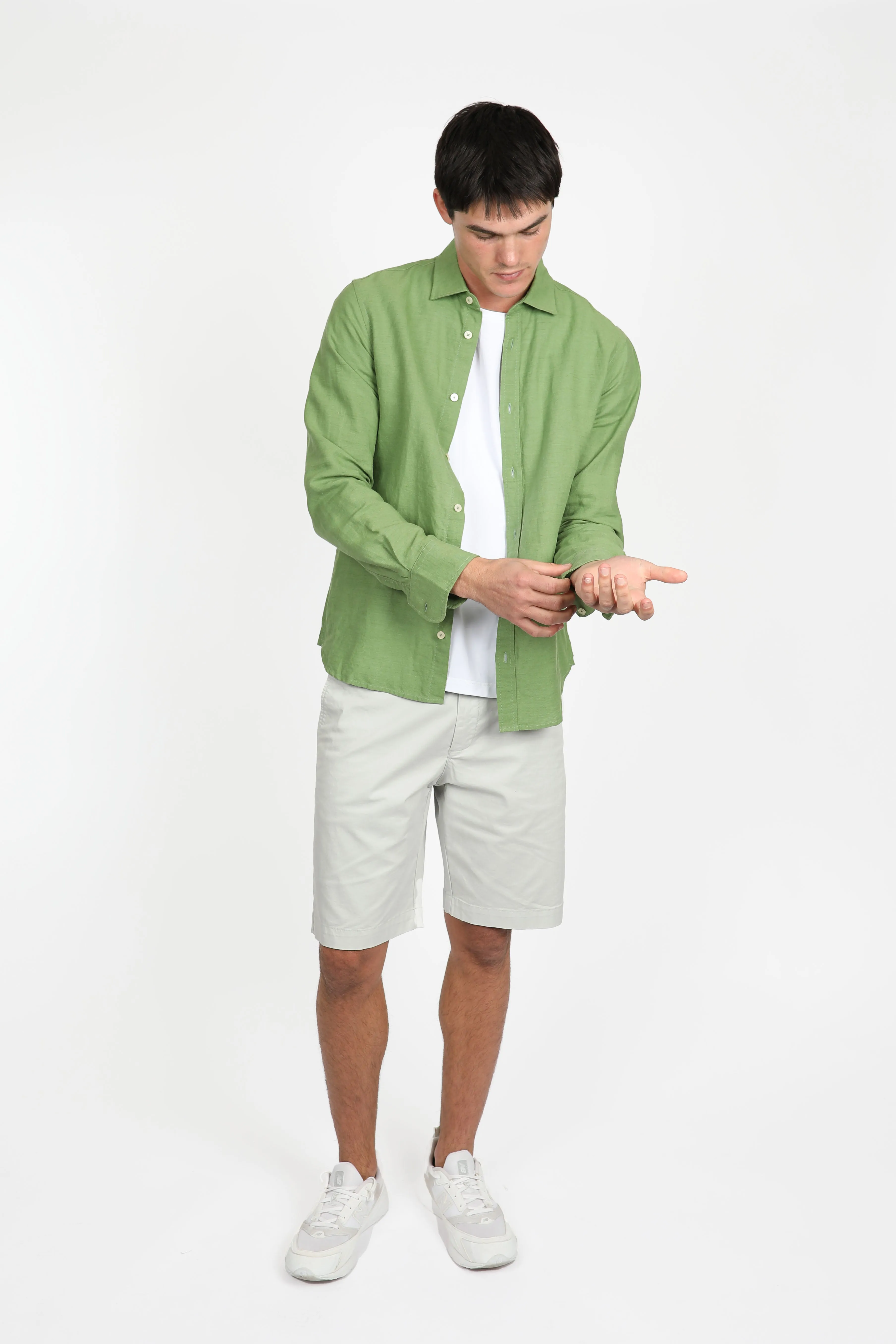 Relaxed Fit Forest Linen Shirt