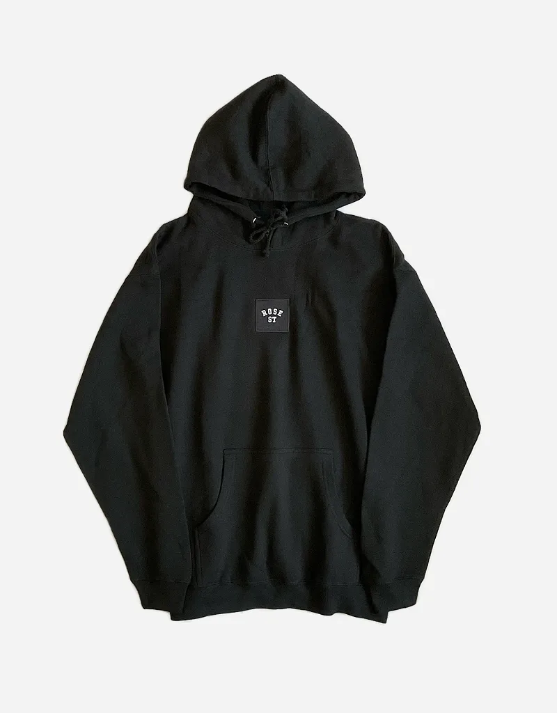 Rose Street Emb Box Logo Hoodie Black