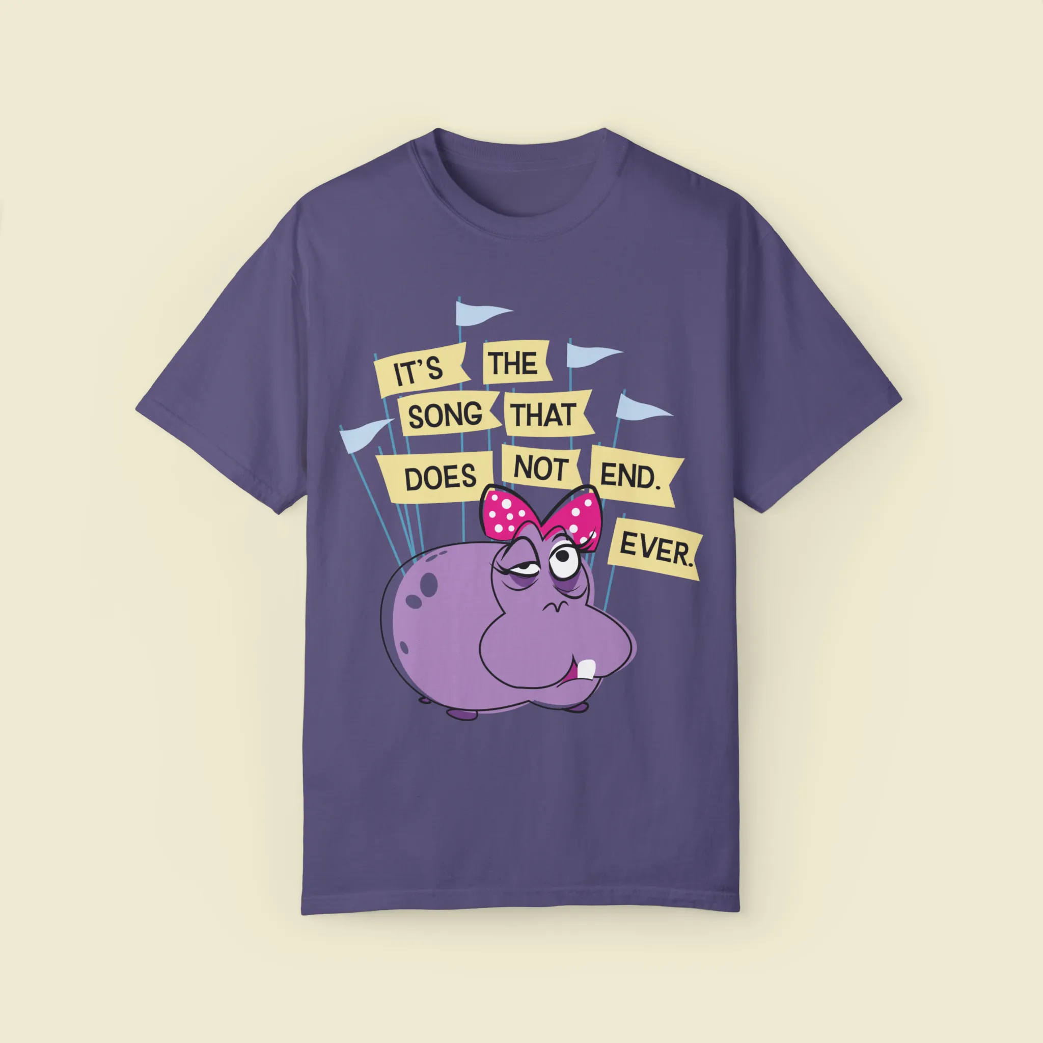 Small World Hippo Comfort Colors Tee