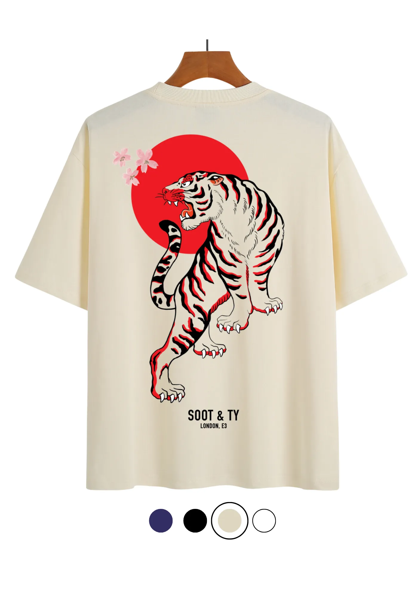 Soot and Ty Tiger Print Relaxed Fit T-Shirt