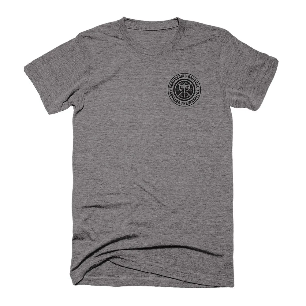 Squat Press Pull® on Heather Grey Tee