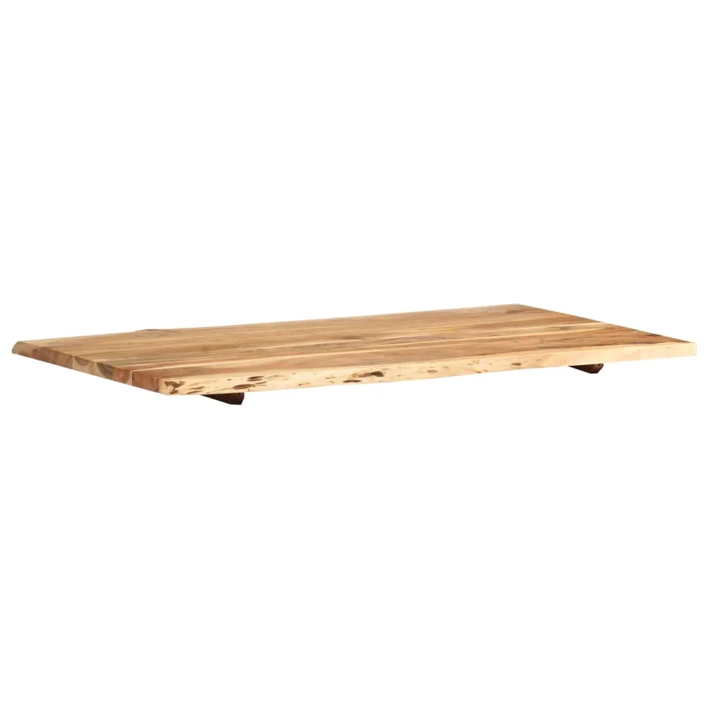 Table Top Solid Acacia Wood 100x(50-60)x2.5 cm