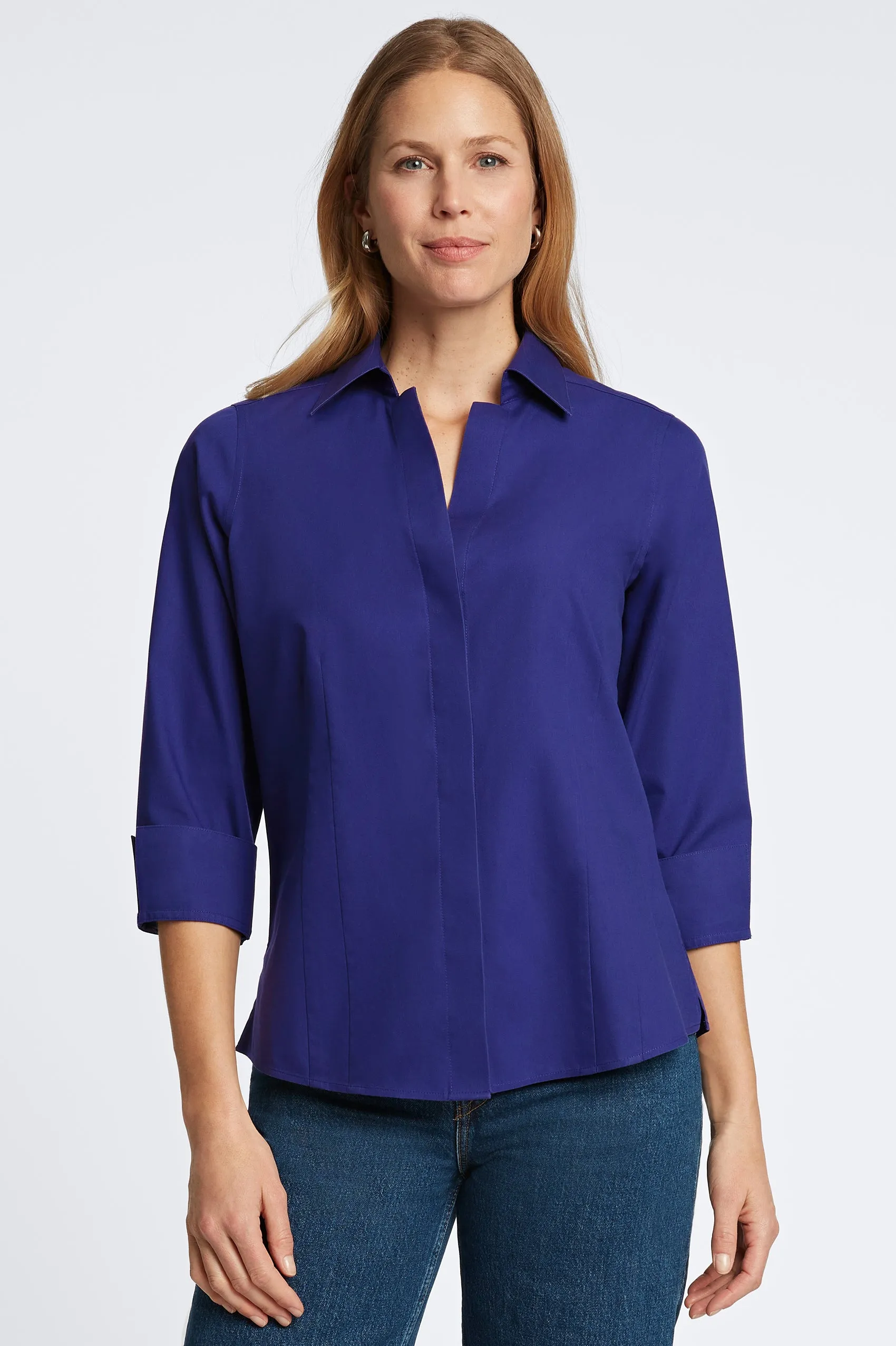 Taylor Pinpoint No Iron 3/4 Sleeve Shirt