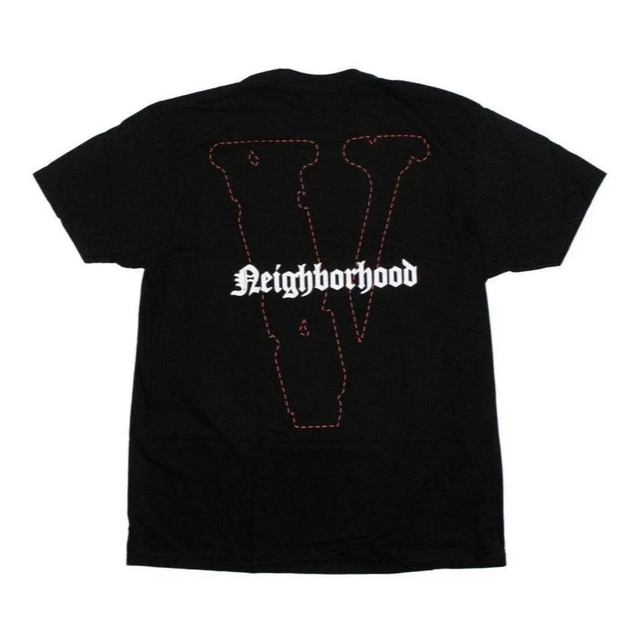 VLONE X NEIGHBORHOOD Red Skull Tee Black