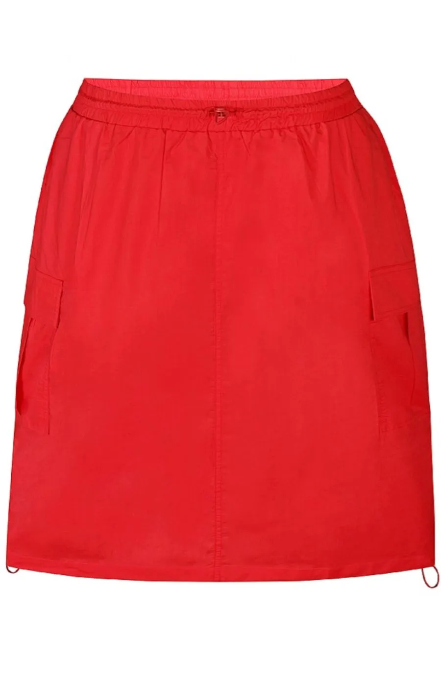 Zhenzi Red Cargo Skirt